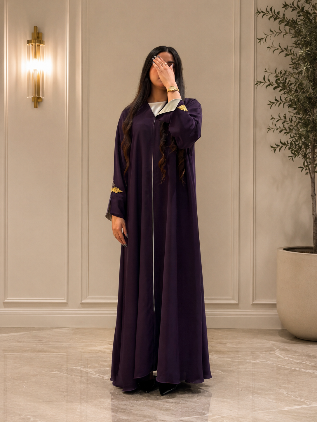 Lavender Grape Abaya