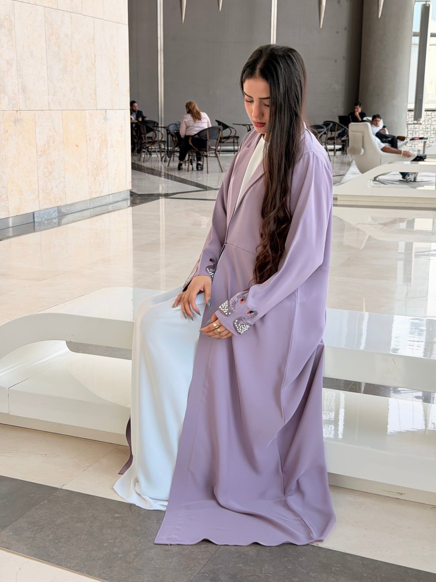Swan Blazer Abaya