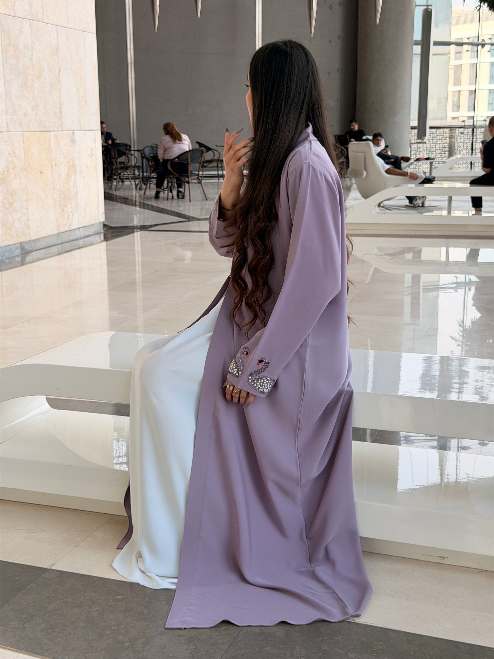 Swan Blazer Abaya