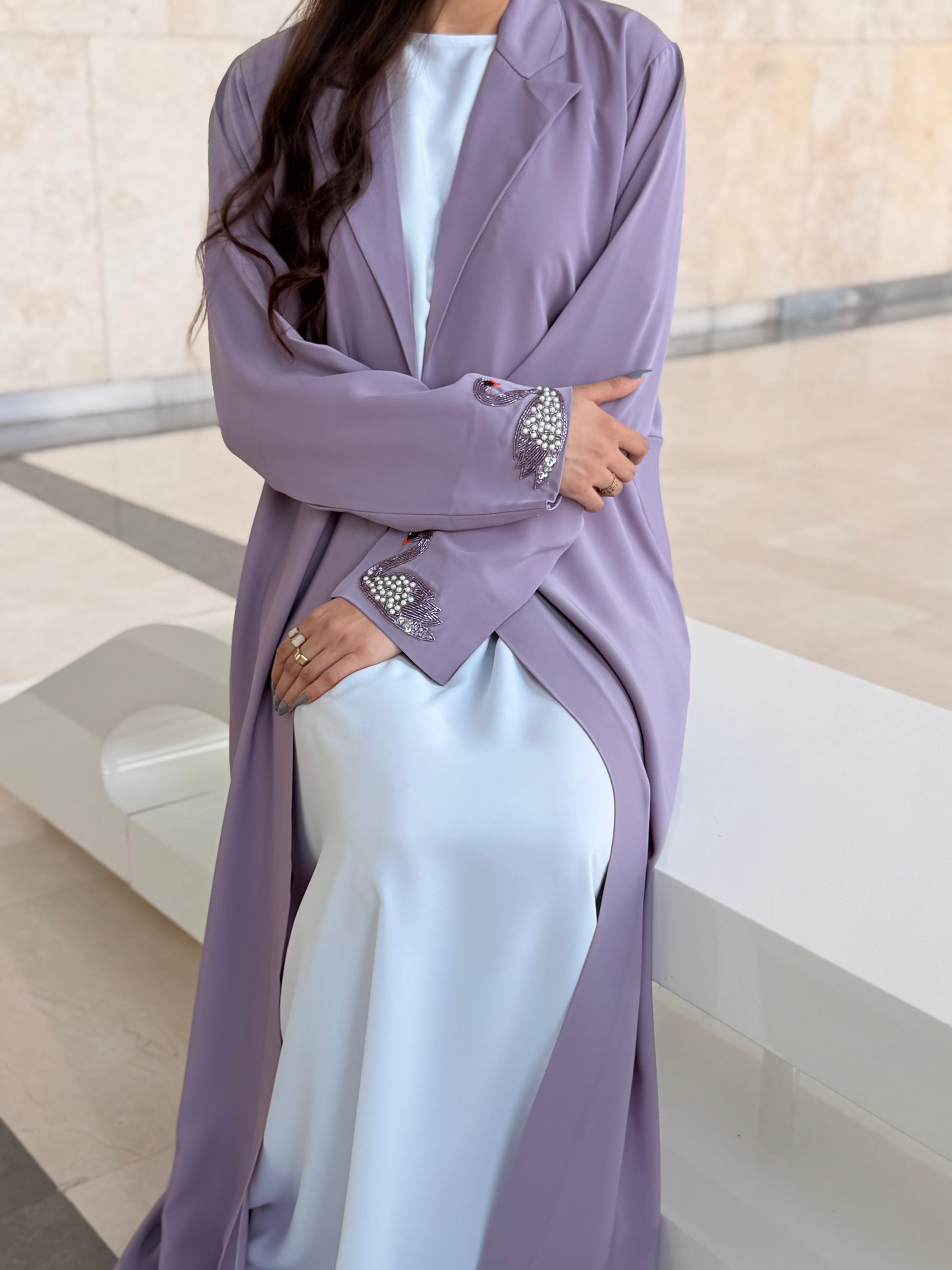 Swan Blazer Abaya