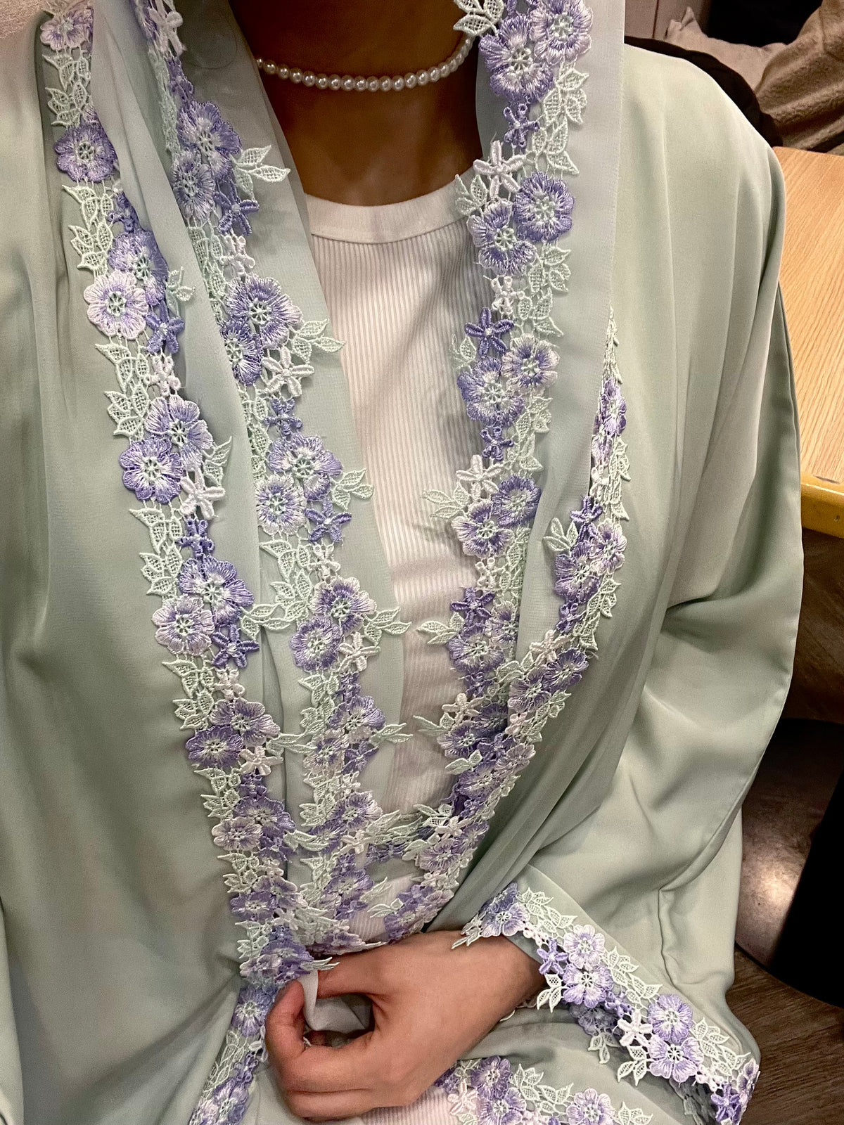 Floral Lace Abaya