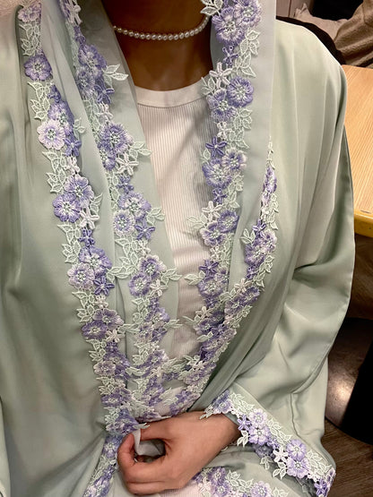 Floral Lace Abaya