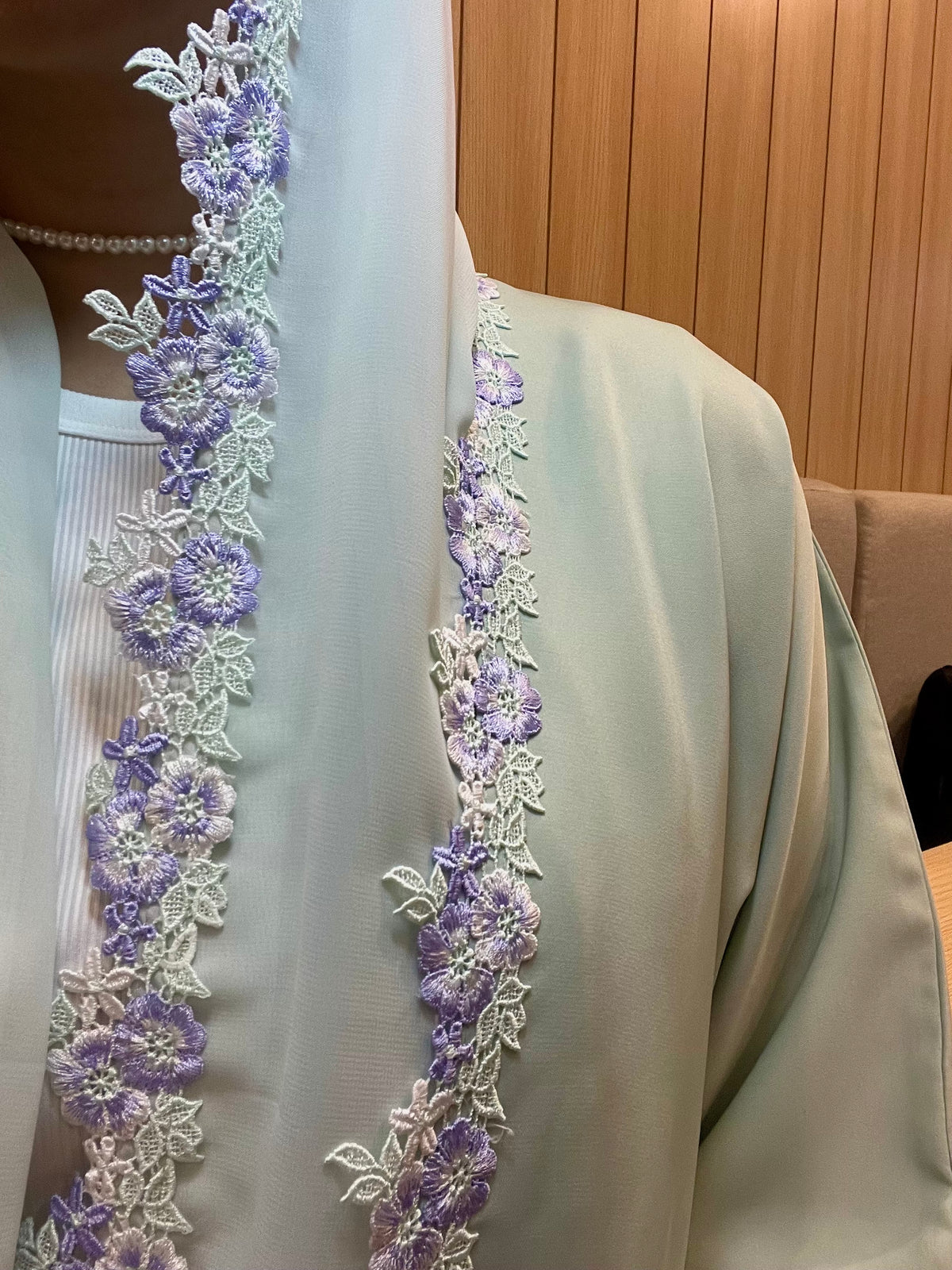 Floral Lace Abaya