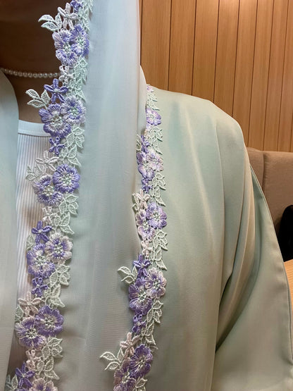 Floral Lace Abaya