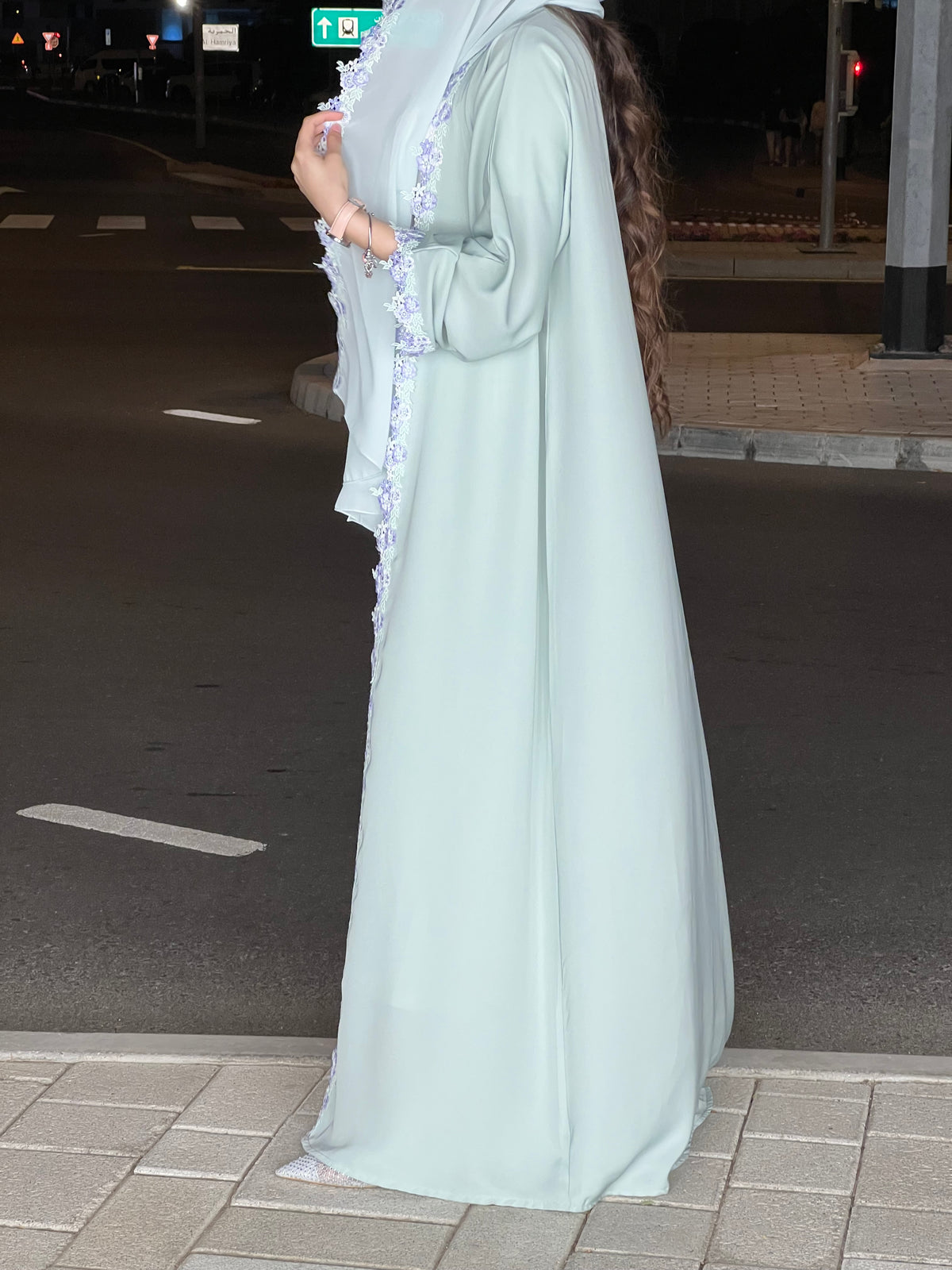 Floral Lace Abaya
