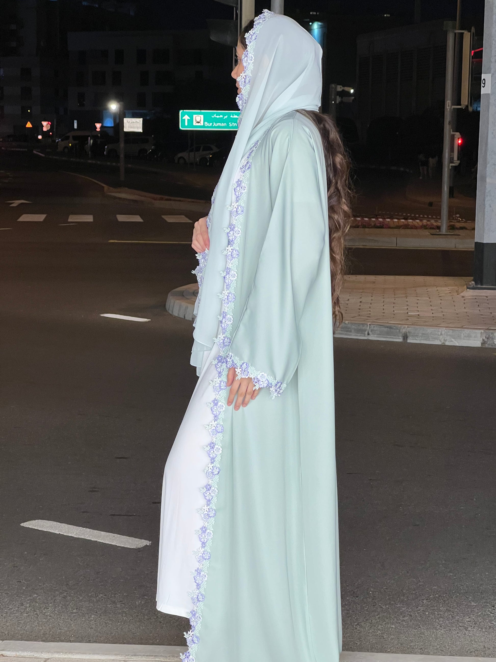 Floral Lace Abaya