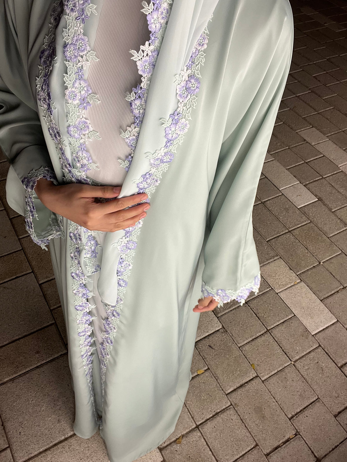 Floral Lace Abaya