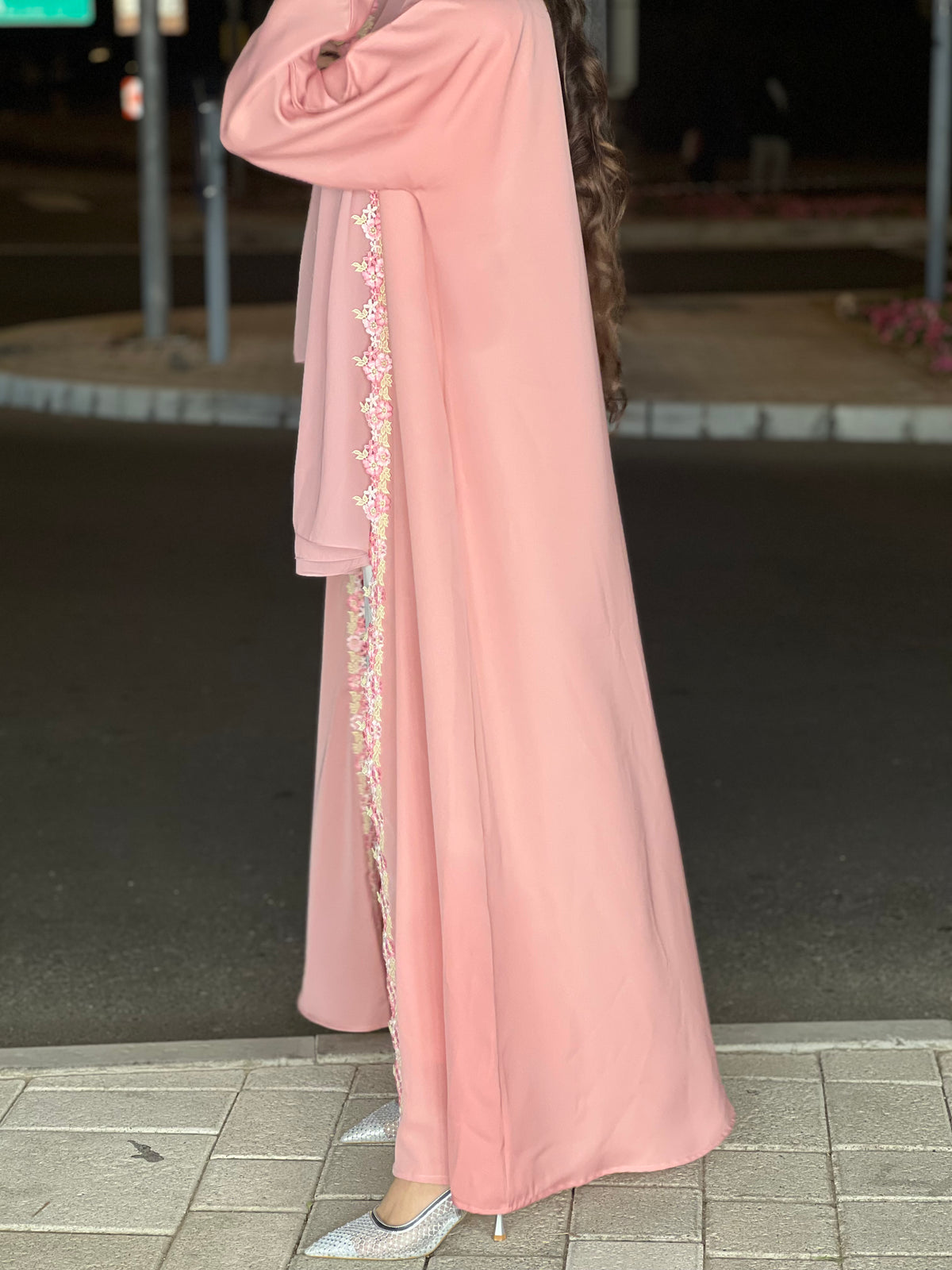 Floral Lace Abaya