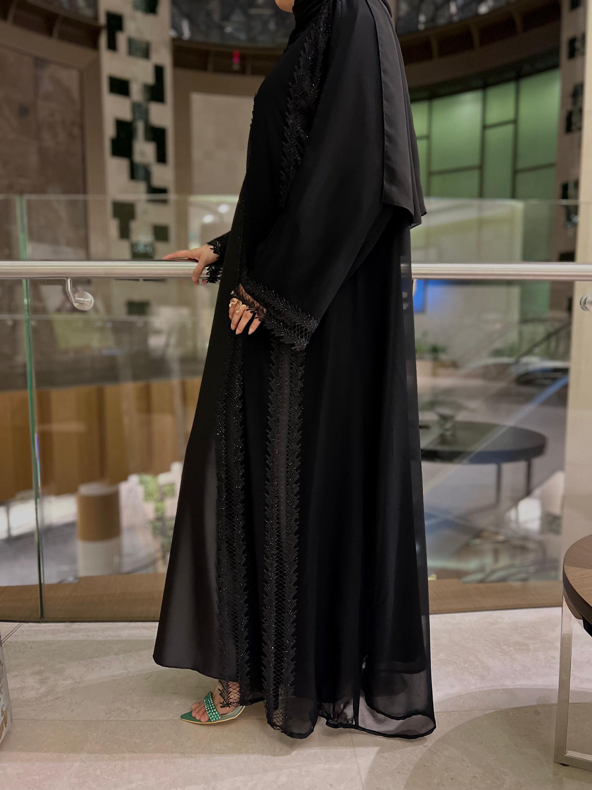 Stone Lace Abaya