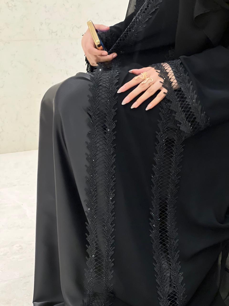 Stone Lace Abaya