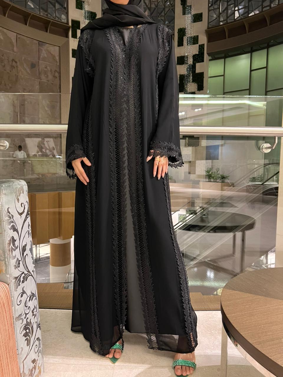 Stone Lace Abaya