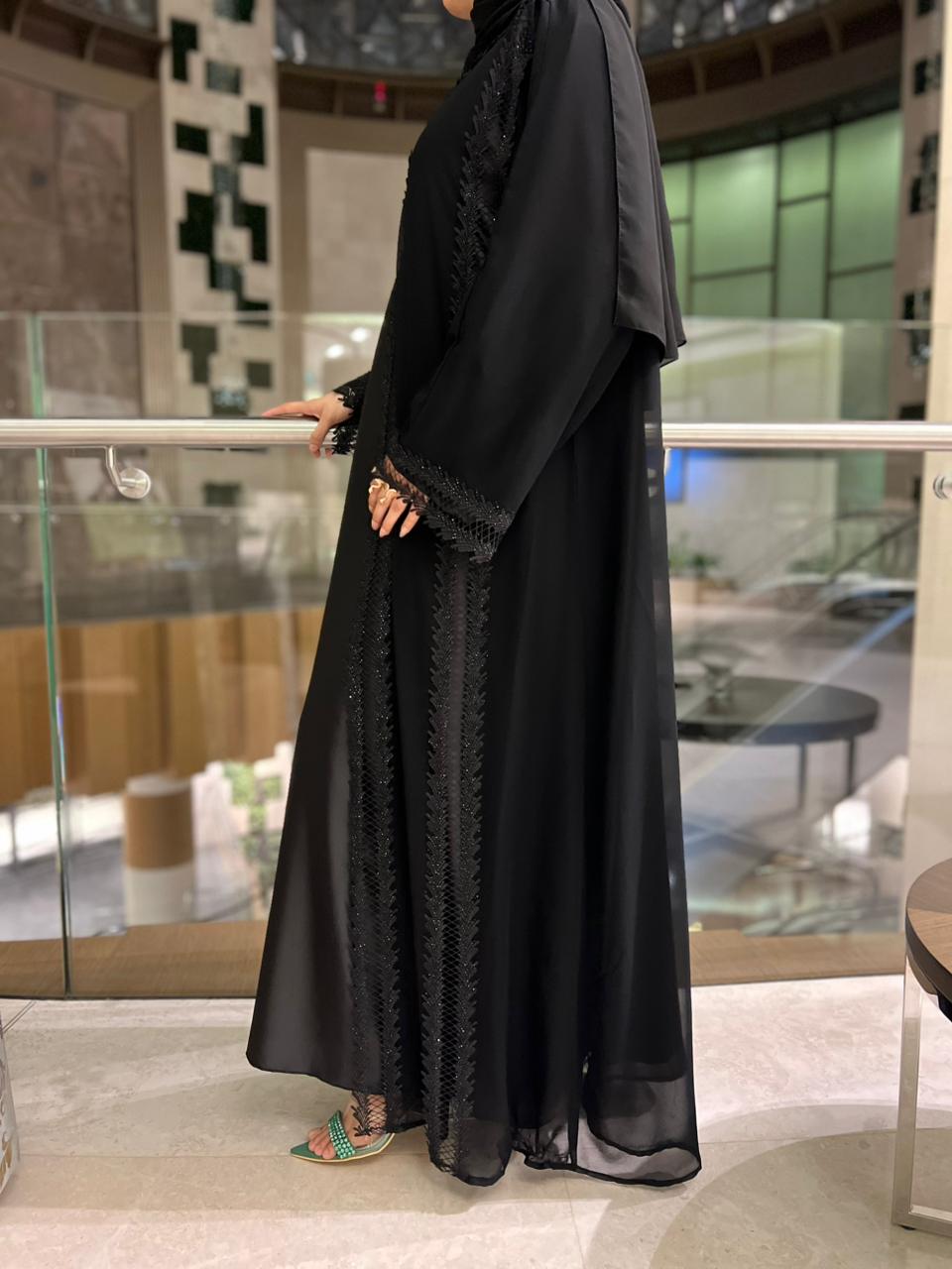 Stone Lace Abaya
