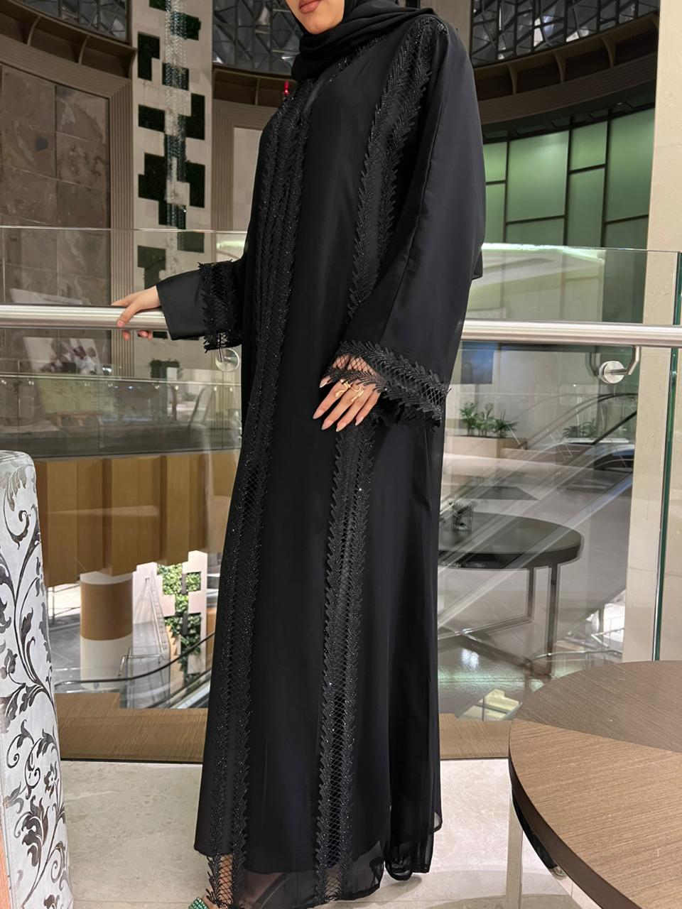 Stone Lace Abaya