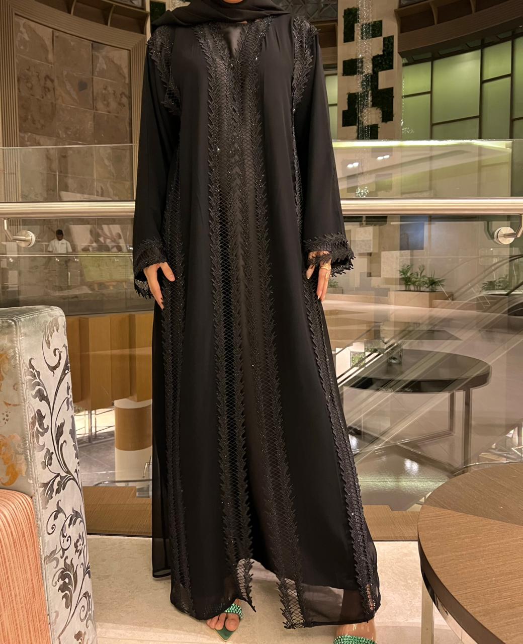 Stone Lace Abaya