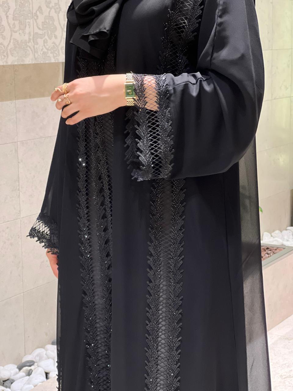 Stone Lace Abaya