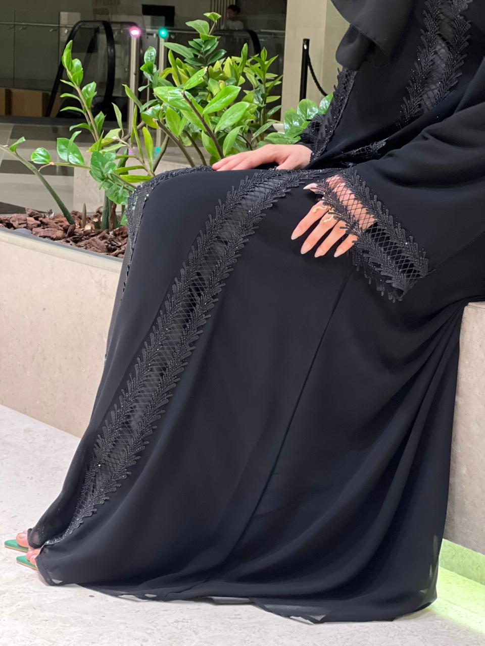 Stone Lace Abaya